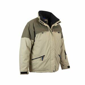 SERAC Ski Snowboarding Jacket Men's Vintage 90s Winter Coat Tan & Olive